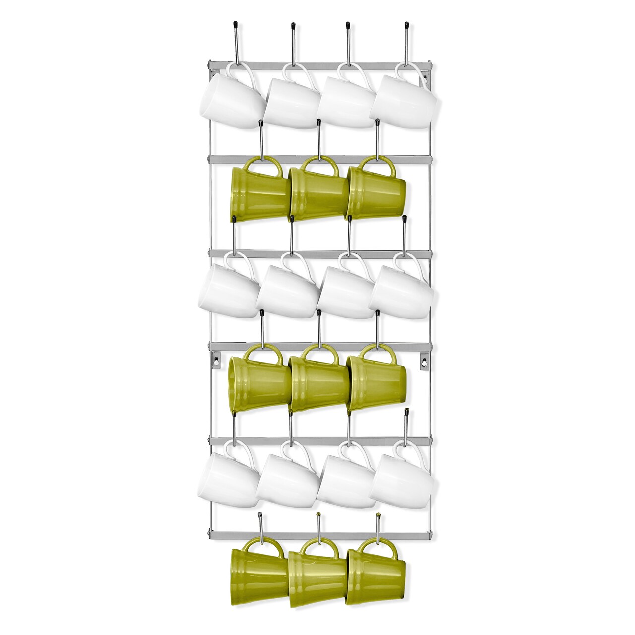Sorbus 6-Tier Metal Mug Rack Organizer - for Home, Kitchen & Bar, Coffee Station